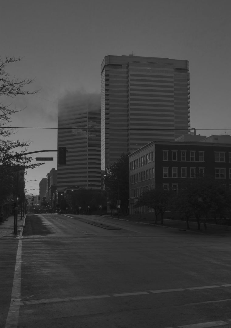 A city street at first light